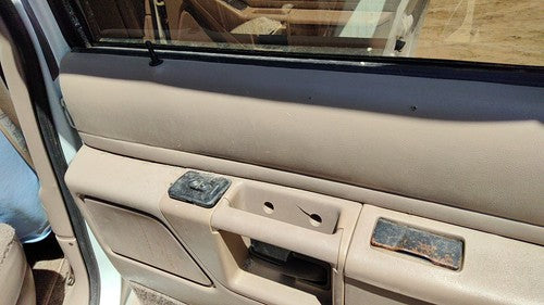 1993 Explorer Passenger Right Rear Inside Door Trim Panel With Switches Back Tan