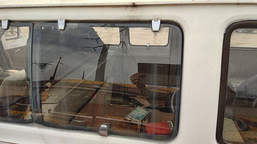 1971-1977 Dodge Van B200 Driver Left Rear Quarter Glass Back Side Window Oem