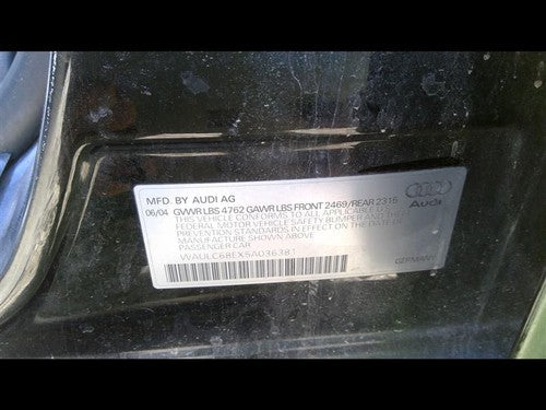 2005 Audi A4 Coolant Crossover Pipe Hose 1.8L Turbo Quattro Oem
