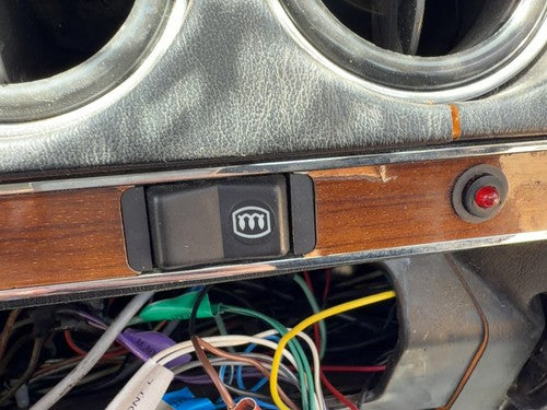 1980 Mercedes 450SL 107 Heated Rear Window Switch Dash OEM 0008206010