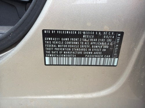 2014-2018 Vw Jetta Starter Motor 1.8L 02M911024R