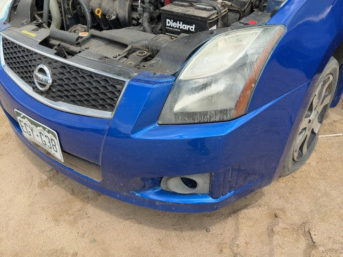 2007-2012 Nissan Sentra Front Bumper Cover Assembly Oem 2.0L Fog Lamps Blue B17