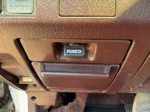 1986-1989 Honda Accord LX Sedan Fuse Cover with Cubby Dash Mauve Red OEM