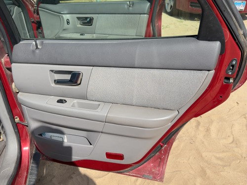 00-02 Ford Taurus Passenger Right Rear Door Trim Panel With Switches Back Gray