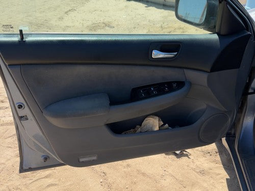 06-07 Accord Driver Left Front Door Trim Panel With Master Switch 2.4L Gray