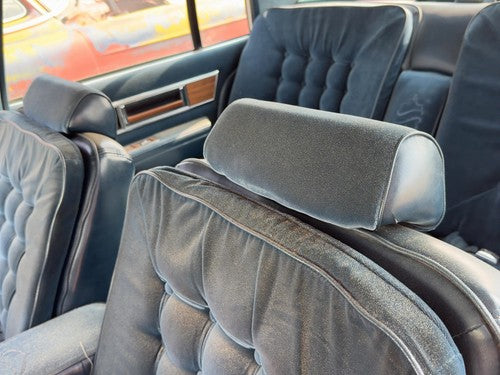 1986 Oldsmobile 98 Pair Of Front Headrests Oem Left Right Set Seat Blue