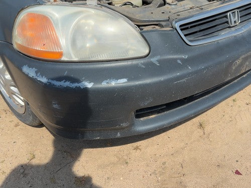 1996-1998 Honda Civic Front Bumper Cover Assembly Oem Blue B-73M 4802120