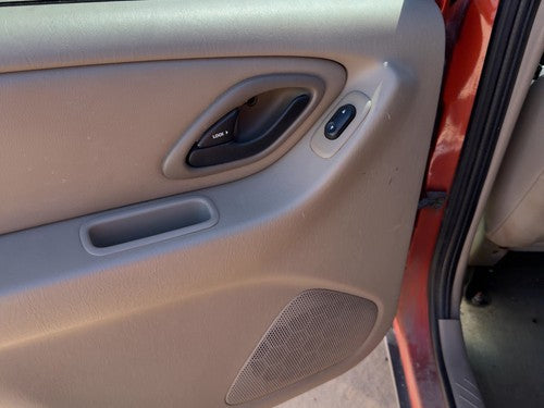 03-07 Escape Driver Left Rear Door Trim Panel With Switches Back Pebble Tan Ah