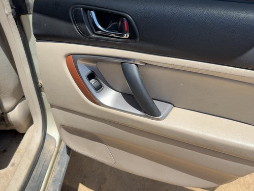 06-09 Legacy Outback Passenger Rear Door Trim Panel With Switches Back Taupe Tau