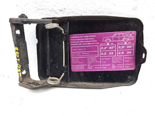 1972-1989 Mercedes 450Sl 107 Fuel Tank Door With Hinge Gas Lid Oem Filler Black