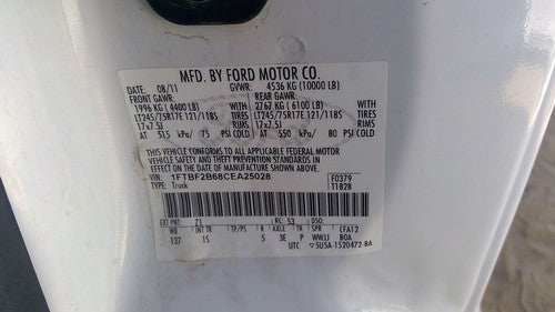 2011-2019 Ford F250 Super Duty Fuel Vapor Canister Oem Charcoal Housing 6.2L