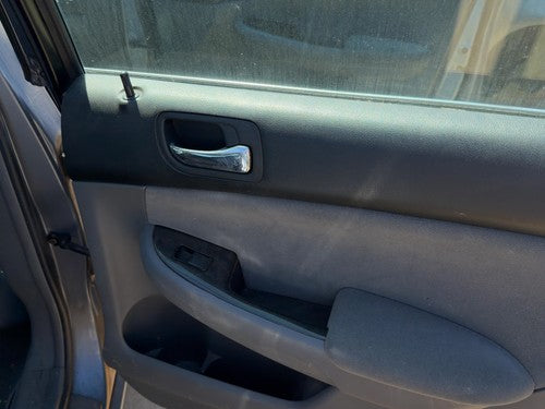06-07 Accord Passenger Right Rear Door Trim Panel With Switches Back Sedan Gray