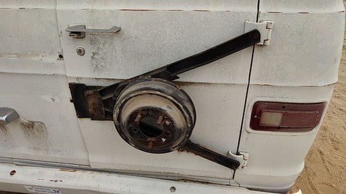 1974 Dodge Van B200 Spare Tire Winch Carrier Mount Bracket Assembly Complete Oem