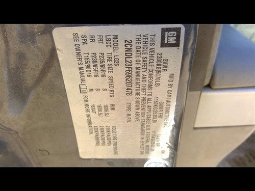 2007-2009 Chevy Equinox Temperature Control Module In Dash Heater Ac Head Unit