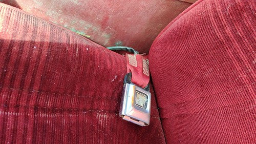 1990 Ford Bronco 2 Driver Left Front Seat Belt Buckle Receiver Oem Red