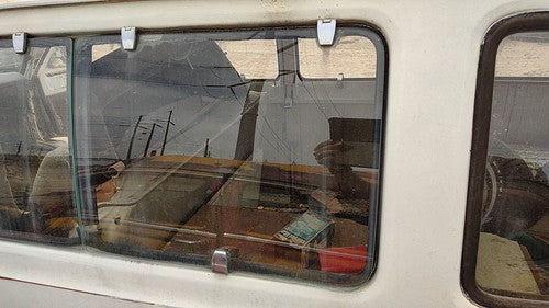 1971-1977 Dodge Van B200 Driver Left Rear Quarter Glass Back Side Window Oem