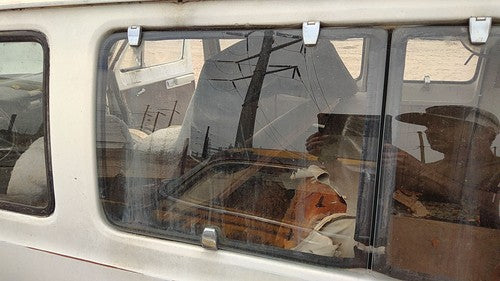 1971-1977 Dodge Van B200 Driver Left Rear Quarter Glass Back Side Window Oem