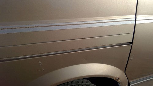 92-95 Astro Passenger Right Rear Sliding Door Roller Cover Trim Moulding Brown