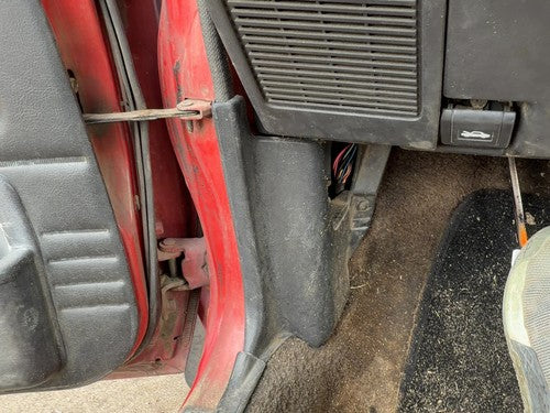 1987-1988 Toyota FX Driver Left Lower Kick Trim Panel OEM Gray