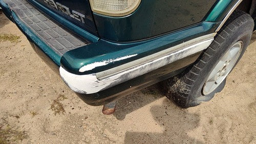 1995-1997 S10 Blazer Passenger Right Rear Moulding Bumper End Cap Oem Green