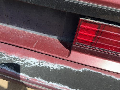 86-88 Maxima License Plate Trim Surround Panel Oem Tail Trunk Finish Sdn Red