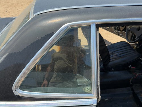 1980 Mercedes 450SL 107 Passenger Right Chrome Trim Around Door OEM Black