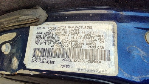 1992-2002 Toyota Camry Passenger Right Windshield Wiper Arm Oem Blade Lever