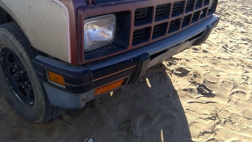 1986-1987 Isuzu Pup Pickup Front Bumper With Brackets Oem Chrome Bent Up