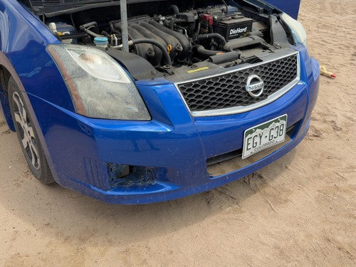 2007-2012 Nissan Sentra Front Bumper Cover Assembly Oem 2.0L Fog Lamps Blue B17