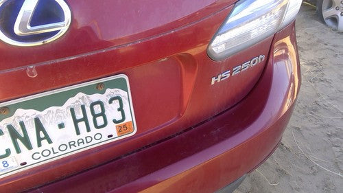 10-12 Lexus Hs250h Hybrid License Plate Trim Surround Panel Tail Trunk Red 3r1