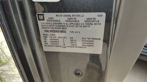 2009-2017 Chevy Traverse Passenger Right Lower Kick Trim Panel Oem Gray