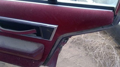 1990 Olds Eighty Eight Passenger Right Rear Inside Door Trim Panel Only Back Red