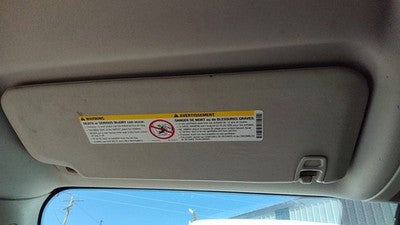 2007-2014 Chevy Silverado 2500 Driver Left Sun Visor Oem Ebony 19D 22850296