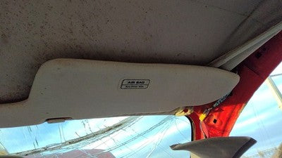 1995 Ford Aspire Passenger Right Sun Visor Oem Gray