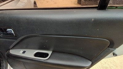 10-12 Fusion Passenger Right Rear Door Trim Panel With Switches Back Charcoal Fw