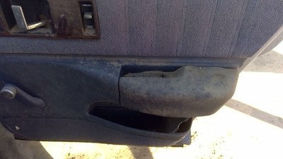 1991 Chevy Caprice Passenger Right Rear Inside Door Trim Panel Only Back Blue