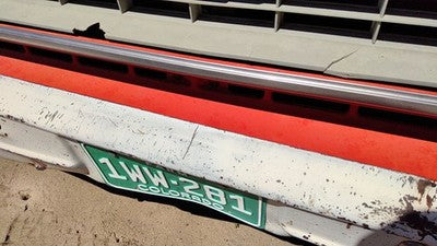 1973-1980 Chevy Silverado K10 Front Lower Grille Filler Trim Oem Orange 06270858