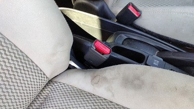 12-15 Versa Note Passenger Right Front Seat Belt Buckle Receiver Charcoal G