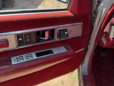 1986 Olds 88 Driver Left Front Door Trim Panel With Master Switch Red