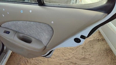 00-02 Sentra Passenger Right Rear Door Trim Panel With Switches Back Sand H