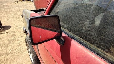 1984-1990 Ford Bronco 2 Driver Left Manual Side Mirror Door Mounted Oem Red