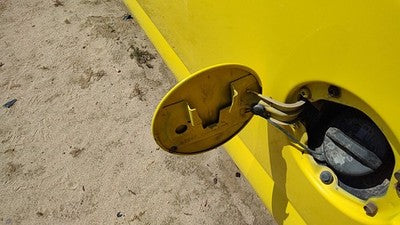2000-2002 Express Van 2500 Fuel Tank Door With Hinge Gas Lid Oem Filler Yellow