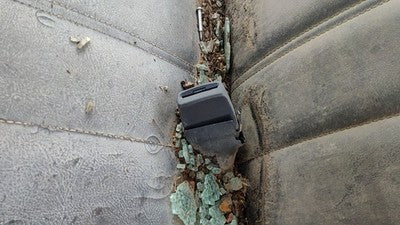 1986 Dodge Ram W250 Driver Left Front Seat Belt Buckle Receiver Oem Gray