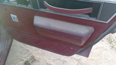1990 Olds Eighty Eight Passenger Right Rear Inside Door Trim Panel Only Back Red