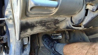 1998-2002 Honda Accord Lower Dash Under Column Knee Bolster Trim Panel Oem Gray