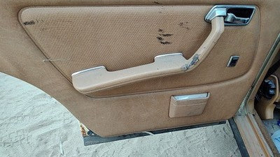 1980 Mercedes 300Td Driver Left Rear Door Trim Panel With Switches Back Brown