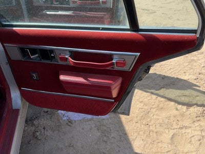 1986 Olds 88 Passenger Right Rear Door Trim Panel With Switches Back Red