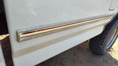 1995 Ford F150 Driver Left Rear Moulding On Front Of Box Panel Oem Chrome Trim