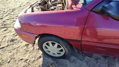 1994-1997 Ford Aspire Driver Left Front Fender Oem E5 Red Hail F4bz16005a