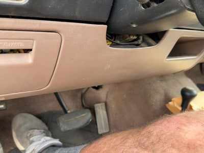 1992-1997 Ford F250 Lower Dash Under Column Knee Bolster Trim Panel Oem Brown Rk